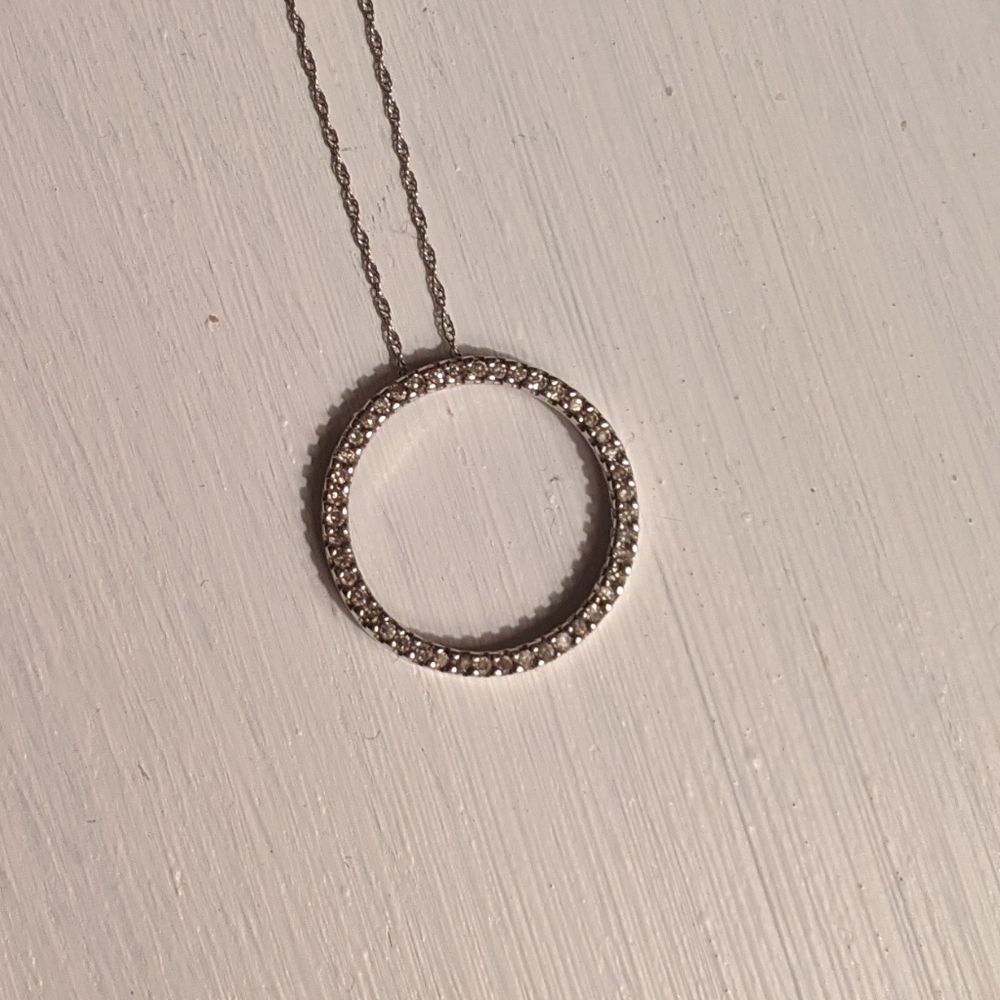 Zales circle diamond necklace